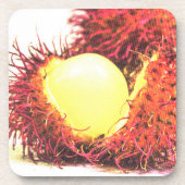 'Rambutan Fruit'. Bestel nu Bier Onderzetter (Voorkant)