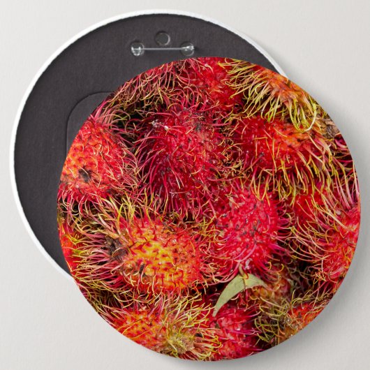 Rambutan Ronde Button 6,0 Cm (Voorkant /achterkant)
