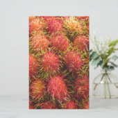 Rambutan Tropical Fruit Briefpapier (Staand voorkant)