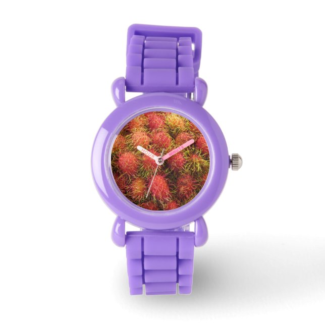 Rambutan Tropical Fruit Horloge (Voorkant)