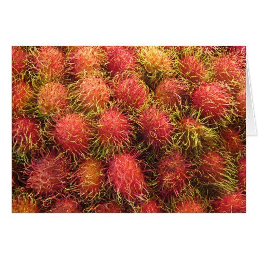 Rambutan Tropical Fruit Kaart (Voorkant Horizontaal)