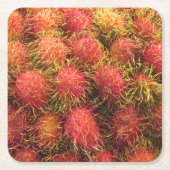 Rambutan Tropical Fruit Kartonnen Onderzetters (Voorkant)