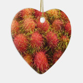 Rambutan Tropical Fruit Keramisch Ornament (Rechts)