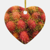 Rambutan Tropical Fruit Keramisch Ornament (Voorkant)