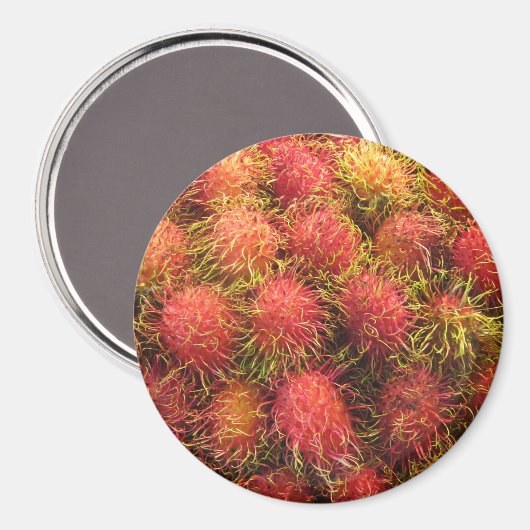 Rambutan Tropical Fruit Magneet (Voorkant / Achterkant)