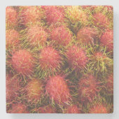 Rambutan Tropical Fruit Stenen Onderzetter (Voorkant)
