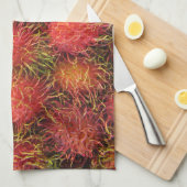 Rambutan Tropical Fruit Theedoek (Quarter Fold)