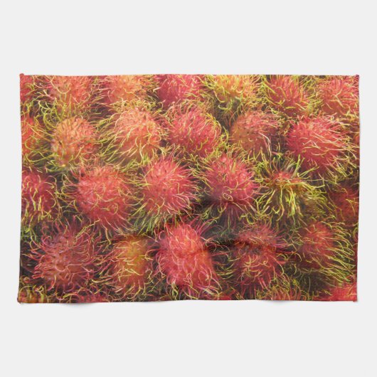 Rambutan Tropical Fruit Theedoek (Horizontaal)