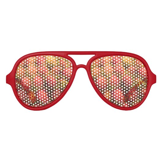 Rambutan Tropisch Fruit Aviator Zonnebril (Voorkant)
