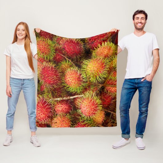 Rambutanfruit op Can Duoc-markt Fleece Deken (In situ)