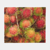 Rambutanfruit op Can Duoc-markt Fleece Deken (Voorkant (Horizontaal))