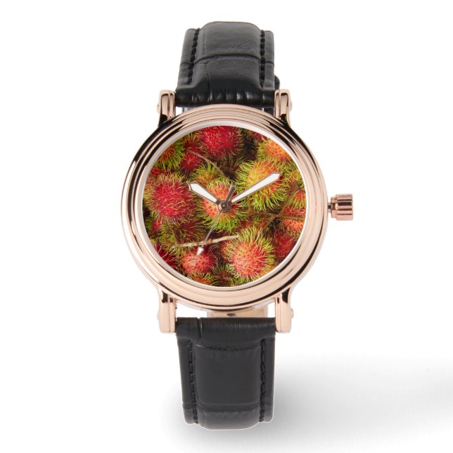 Rambutanfruit op Can Duoc-markt Horloge (Voorkant)