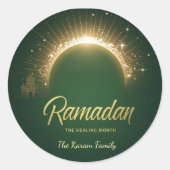 Ramdan Kareem Holiday Card Ronde Sticker (Voorkant)