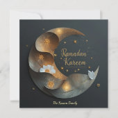 Ramdan Kareem Personalized  Hilal Elegant Card Feestdagenkaart (Voorkant)