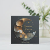 Ramdan Kareem Persoonlijke Hilal Elegante Kaart (Staand voorkant)
