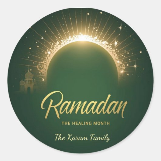 Ramdan Kareem Vakantie  Ronde Sticker (Voorkant)