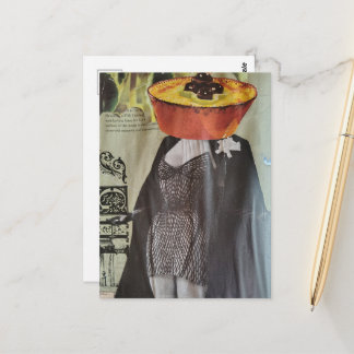 Ramekin Schotel Hoofd Mode Dame Surrealistische Co Briefkaart