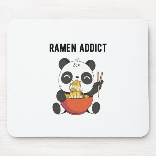 Ramen Addict Panda Beer | Idee voor Japanse kookge Muismat (Voorkant)