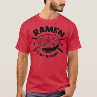 Ramen als Therapy Ironic Quote Japans voedsel T-shirt
