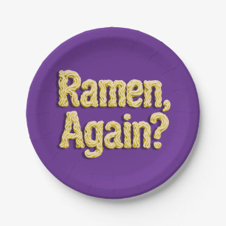 Ramen, alweer? papieren bordje