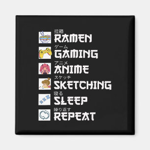 Ramen Anime Gamen Repeat Otaku Anime Manga Video Magneet