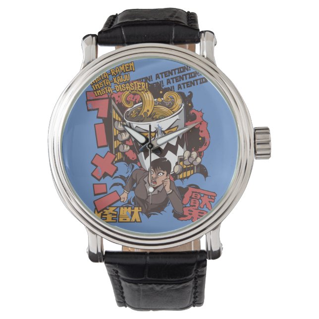Ramen Attack Kaiju Japans Horloge (Voorkant)