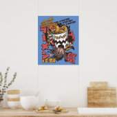 Ramen Attack Kaiju Japans Poster (Keuken)