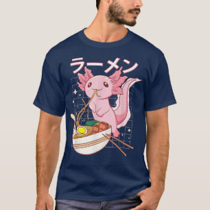 Ramen Axolotl Kawaii Anime Japans eten voor mannen T-shirt