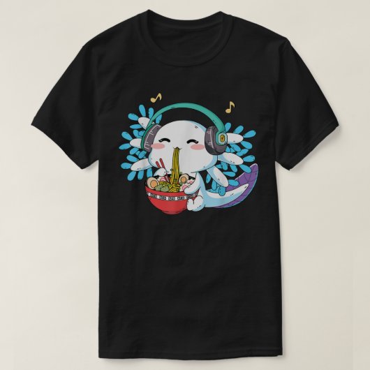 Ramen Axolotl Kawaii Anime Japans T-shirt voor voe (Design voorkant)