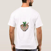 Ramen Bowl met frons gezicht T-shirt (Achterkant)