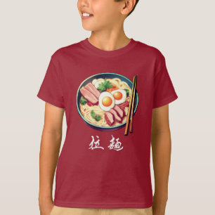 Ramen Bowl met Kanji Symbols Kind T-shirt