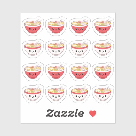 Ramen Bowl Noedels Kawaii Japans Eetplanner Sticker (Vel)