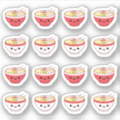 Ramen Bowl Noedels Kawaii Japans Eetplanner Sticker (Voorkant)