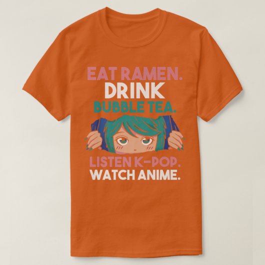 Ramen Bubble Tea K-pop Anime Premium T-shirt (Design voorkant)