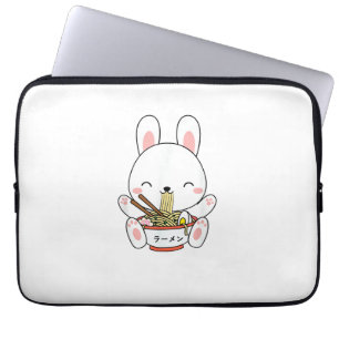 Ramen Bunny Bowl voor Kawaii Ramen Noodle Soup Lov Laptop Sleeve