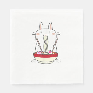 Ramen Bunny Japanese Noodles Kawaii Rabbit T-shirt Servet