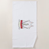 Ramen Bunny Japanese Noodles Kawaii Rabbit T-shirt Strandlaken (Voorkant)