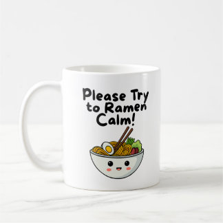 Ramen Calm Mok, Grappige Noodle Grapjes Koffiekop, Koffiemok