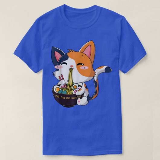 Ramen Cat Anime Bowl Kawaii Neko Japans1171 T-shirt (Design voorkant)