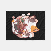 Ramen Cat Anime Bowl Kawaii Neko Japans Fleece Deken (Voorkant (Horizontaal))