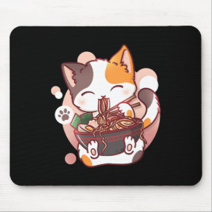Ramen Cat Anime Bowl Kawaii Neko Japans Muismat