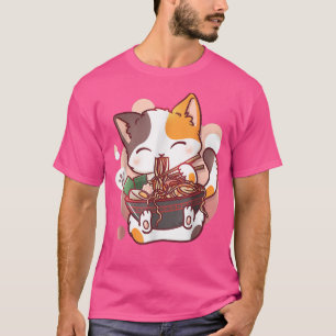 Ramen Cat Anime Bowl Kawaii Neko Japans T-shirt