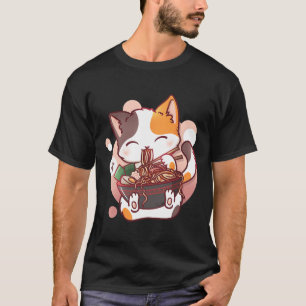 Ramen Cat Anime Bowl Kawaii Neko Japans T-shirt