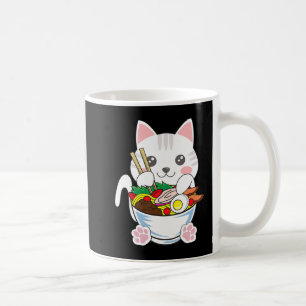 Ramen Cat Anime Bowl Kawaii Neko Japans voedsel Gi Koffiemok