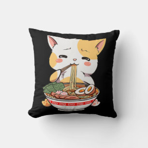 Ramen Cat Anime Bowl Kawaii Neko Japanse Kinder Gi Kussen