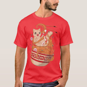 Ramen Cat Anime Japanse noedels esthetische Kawaii T-shirt