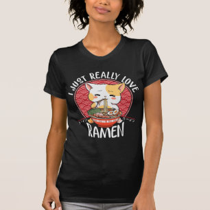 Ramen Cat Anime Kawaii Japans Gift Girls Officieel T-shirt