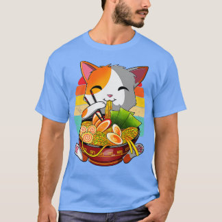Ramen Cat Anime Kawaii Japans Gift Girls Officieel T-shirt