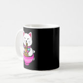 Ramen Cat Anime Neko Gift Kawaii Koffiemok (Voorkant links)