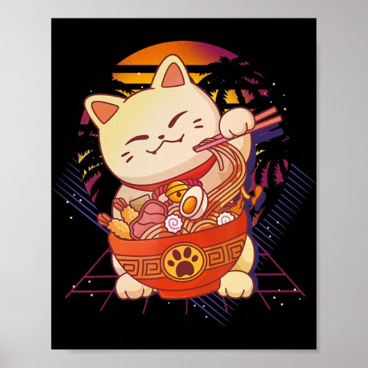 Ramen Cat Anime Poster (Voorkant)